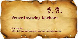 Veszelovszky Norbert névjegykártya