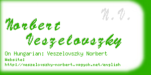 norbert veszelovszky business card